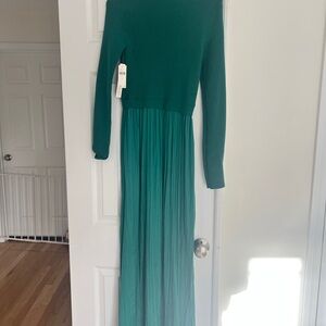 The Thea Long-Sleeve Twofer Maxi Dress Anthropologie